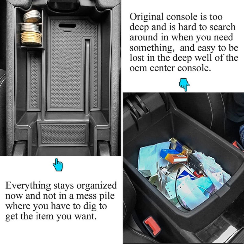 Vesul Center Console Organizer Compatible with 2014-2019 Mercedes-Benz Benz CLA-Class CLA45 AMG CLA250/2015-2020 GLA-Class GLA250 GLA45 AMG ABS Armrest Storage Tray Insert Box - Image 5